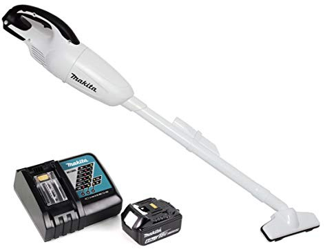 Makita DCL 180 RG1 W Akku Staubsauger 18 V Weiß + 1x Akku 6,0 Ah + Ladegerät