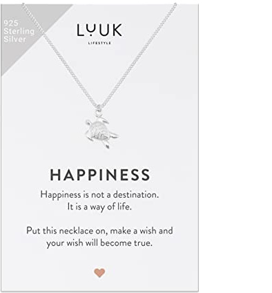 LUUK LIFESTYLE 925 Sterlingsilber Halskette mit Anhänger | Schmuckgeschenk für Freundin, Verlobte, Wasserfest, Hypoallergen, 50cm Verstellbare Kette