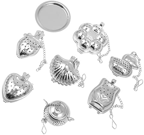 HEMOTON 1 Juego Colador De Té De Acero Inoxidable Colador De Té De Cocina Bolas De Infusión De Té Sueltas Colador De Té De Bolas Taza De Té De Malla Fina Filtrar Utensilios De Cocina Café
