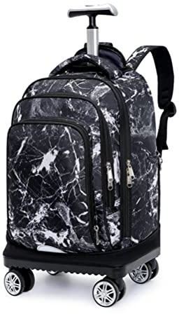 FEEIMOL Cartable à Roulette Pivotantes Sac à Dos avec 4 Roues Trolley Sacs Scolaires Garçon Fille (Gris)