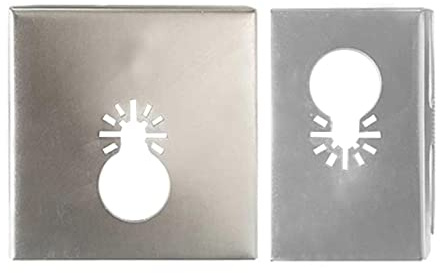 Quadratisches rechteckiges Schlitzschneider-Set, ein Schritt an Ort und Stelle, Edelstahl-Schlitzschneider, tragbarer quadratischer Lochöffner, Werkzeuge für Gipskarton-Schlitzschneiden, Silber