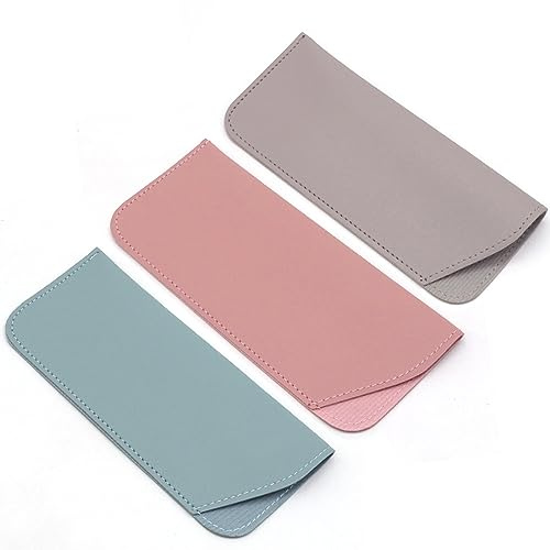 KQNM Estuche Suave para Gafas de 3 Piezas, Estuche para Anteojos de Sol y Lectura para Hombres y Mujeres