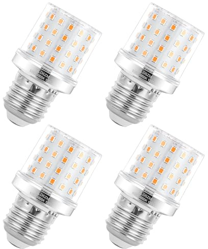 LDSZM Small Light Bulb A15/G45 Shape Size Super Bright 15W led Corn Bulbs 120 Watt Equivalent 1200lm Warm White 3000K E26/E27 Base Ceiling Fan Light Bulbs Non-Dimmable lamp Light Bulbs, Pack of 4