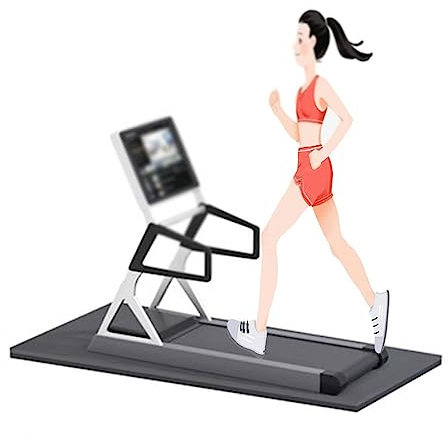 RAUGAJ Dickende Laufbandmatte, Trainingsausrüstung Matte, Wasserdichte Pvc -Bodenschutzmatten Für Trainingsrad, Gewichtbank Und Andere Heimattudiosgeräte/Grigio/T2.5Cm