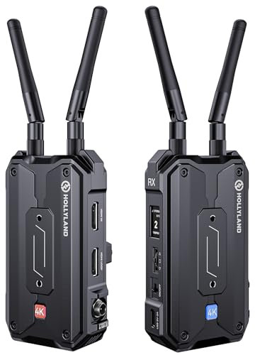 Hollyland Pyro H Wireless HDMI Transmitter and Receiver, 4K30/1080p60 400m Range, 60ms Latency, Support Up to 4 Wireless Video Receiver, Smart Channel Scan, UVC Live Stream (1TX+1RX)