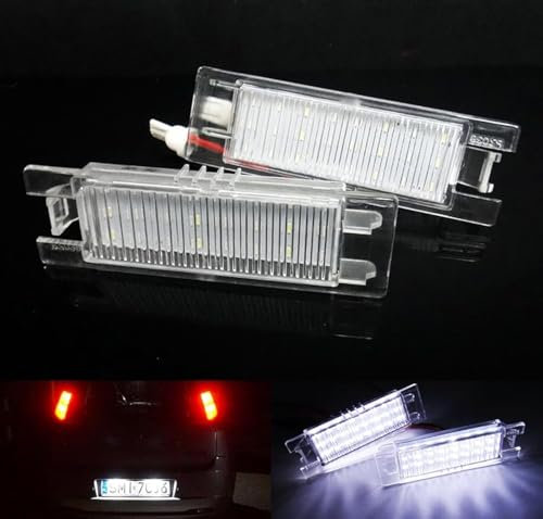 RZG Set di 2 luci per targa LED per 500L 600 Brava Bravo Croma Doblo Grande Punto Linea Punto Evo Multipla Marea Tipo Renegade