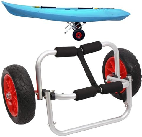 Kajak Tote Cart – Paddlecraft Transportrollen, Wasserfahrzeug Wagen Träger | Faltbarer Bootsanhänger Kanuwagen, Bootwagen Rollen, Robust und Kajak Wagen für Paddleboard Boot