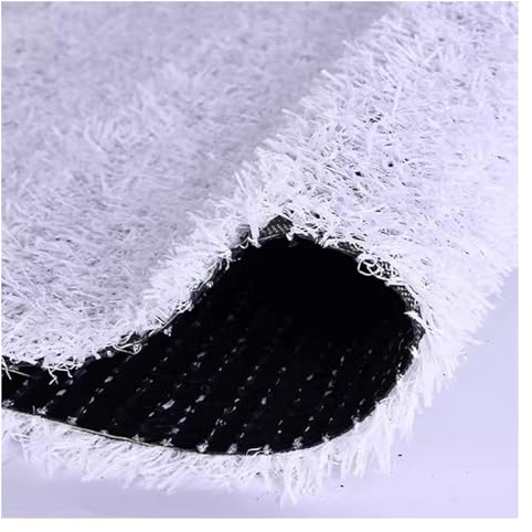 Gazon artificiel découpable haute densité avec trous de drainage pour terrains de jeux 2,4 cm d'épaisseur Blanc mat 60 x 100 cm