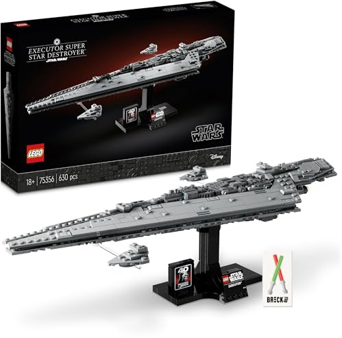 LEGO Star Wars Sternenzerstörer 75356 Star Destroyer Executor, Imperial Super Sternenzerstörer Set (inkl. bedruckter Fliese)