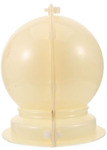 PAMINGONO Stampo per Colonna Romana Forma a Sfera in Plastico Beige, Mold per Ringhiera da Giardino e Balcone, Resistente e Facile da Trasportare per Decorazioni Esterni