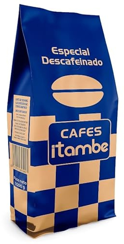 Café decafeiné en grain. Origine Colombie. Grains de café décaféinés torréfiés naturellement. Café en grains décaféiné ITAMBE 1 kg. Café 100% Robusta meilleures récoltes Amérique du Sud