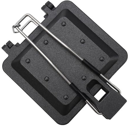 Besttoolifes Camping-Sandwich-Maker, Sandwich-Grill, doppelseitiger Toaster, antihaftbeschichtet, mit hitzebeständigen Griffen, multifunktionaler Camping-Toaster