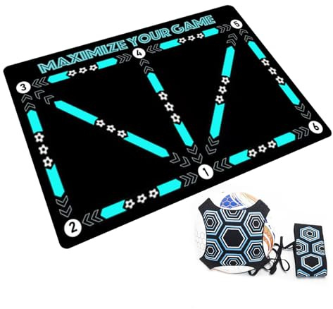 XdealCozyxc 60x90cm Tappeto per Allenamento Calcio e Competenze, Tappeto per Maestria con la Palla da Calcio