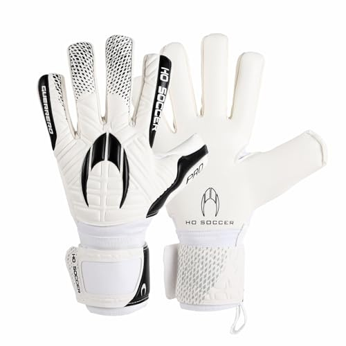 HO Soccer Guerrero Pro Justice NG White Guantes de Portero, Unisex Adulto, Blanco/Negro 8
