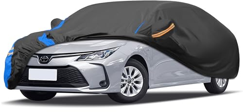 Funda impermeable para coche, cubierta para coche, funda para coche invierno y verano para garaje, protección contra el polvo, la lluvia, el sol y el polvo con bolsa de almacenamiento (Para berlina de