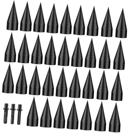 Operitacx Firewood Kindling Splitter Drill Plus Drill Bit Log Splitter Bit Easy to Use Woodworking Tool