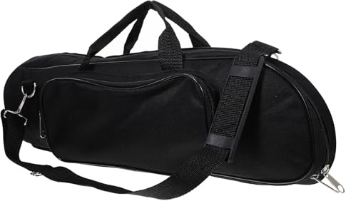 Abaodam Tragbare Trompetentasche Schwarz Stoßfest Oxford Tuch Gig Bag Umhängetasche Für Musiker Reise Schützt Instrument Zubehör