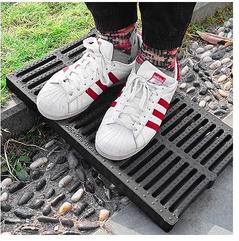 Grille de vidange carrée robuste de 50,8 cm – Cadre de puits d'eau de pluie durable pour parkings, cours, garages et solutions de drainage des égouts – Résistant aux intempéries et durable