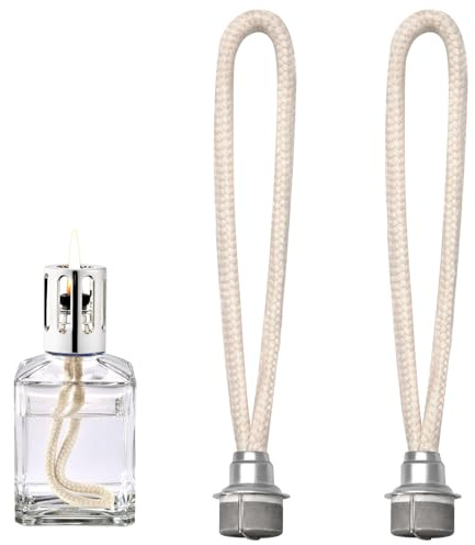 2er Set Duftlampe Docht Ersatzdocht für Lampe Berger und alle katalytischen Duftlampen mit katalytischem Brenner zur Verbesserung der Raumluft und Aromatherapie (Silber)