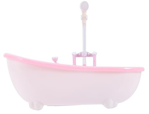 CLISPEED Miniature Electric Doll Bathtub with Water Spraying Function for Pretend Play Small Bath Accessory Enhancing Imagination and Skills Gift for Boys