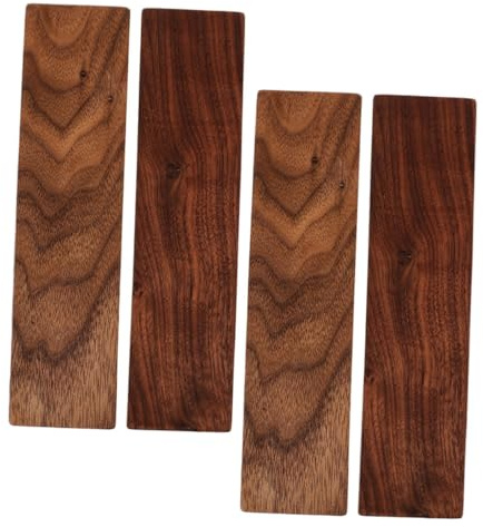 Toddmomy 4 Planches de Bois Dur en Noyer Épaisses pour Sculpture et Bricolage, Finition Fine, Matériau Portable pour Projets DIY et Artisanat