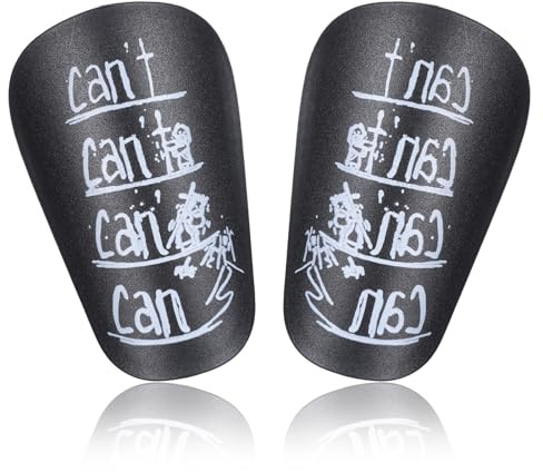 Jeffdad 2 Paar Mini Schienbeinschoner Fußball, Mini Shin Pads 10 x 6cm Klein Fußball Schienbeinschoner Herren Kleiner Schienbeinschutz Fussball für Erwachsene Jugendliche Kinder (Schwarz)