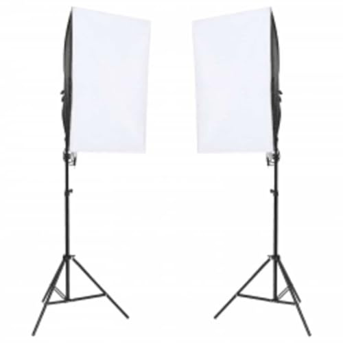 Generico Kit per Studio Fotografico con Set Luci e Riflettore,Studio Foto,Fotografia,Illuminazione e Studio,Luci e Flash da Studio,Nero,5.65 kg,3094764