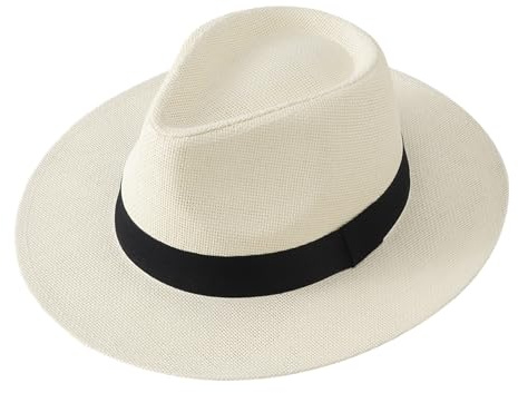 Chapeau de soleil d'été 2026 pour homme à large bord en paille Chapeau de cowboy respirant Chapeau de plage pour l'extérieur Voyage Pêche Jardinage