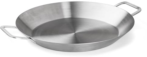 Castey - Paellera Inox Malmö, M-V40, Color plata, 40 cm, Acero inoxidable, Trimetal induction, libre de PFAS, Apta para todas las cocinas.
