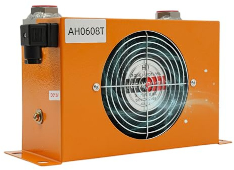 Loobiiny Radiatore ad olio idraulico, condensatore ad aria, DC12 V, 170 mm, 2300 kcal/H, compatto a olio, per azionamenti navali/veicoli 60 LPM