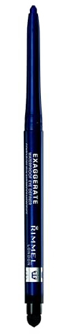 Rimmel London Exaggerate Waterproof Eye Definer Eyeliner, Highly Pigmented, Long-Wearing, Built-In Smudger, 230, Deep Ocean, 0.01oz