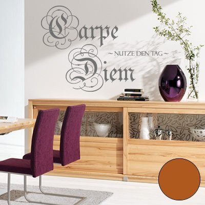 A275 - Adhesivo de pared Carpe Diem (disponible en 40 colores y 3 tamaños), vinilo, avellana, 60cm x 41cm