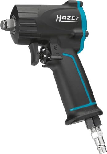 Hazet Druckluft-Schlagschrauber 9012M I Max. Lösemoment 1100 Nm, Vierkant 12,5 mm (1/2 Zoll) I vibrationsarm - Werkzeug zum Anziehen und Lösen von Schrauben