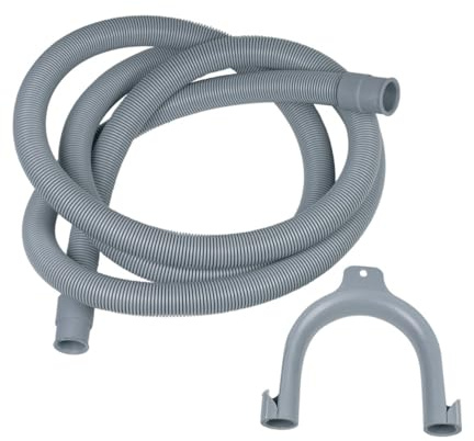 Ablaufschlauch Abpumpschlauch 2,5m Alternativ Spülmaschine Waschmaschine passend zu Electrolux 9029793370 E2WDA250B mit Haltebogen 19/21mm Durchmesser Endstücke gerade/gerade Juno Zanker Zanussi