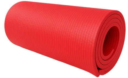 OUTLETISSIMO® Tappetino Yoga Rosso 173×61 cm – Morbido, Antiscivolo, Ammortizzante e Flessibile – Ideale per Yoga, Pilates, Fitness e Aerobica