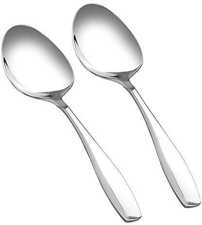 Gitany 6 Pieces Table Serving Spoons Set, Stainless Steel Large Spoons for Parties