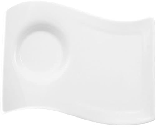 Villeroy & Boch NewWave Caffè 6er Set Untertassen groß 22x17cm weiß Porzellan