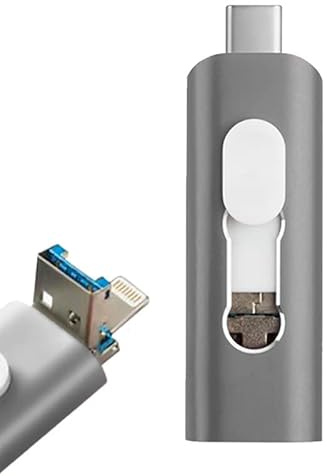 Pen Drive USB x64 GB COOL (3 en 1) Lightning/Tipo-C/USB Gris