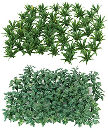 chiwanji 100 Piezas de Plástico Modelo Hierba Arbustos Bush Wargame Diorama Paisaje HO OO