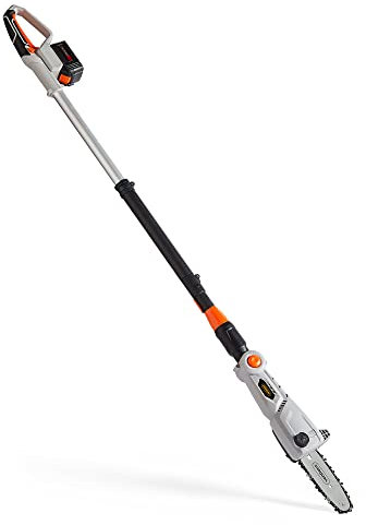 VonHaus Cordless Pole Chainsaw 40V – Electric Chainsaw with Battery, Charger and Harness – Telescopic Tree Cutter – Handheld, Portable, Foam Grip, Adjustable Length, Rotary Cutting, Robust Chain