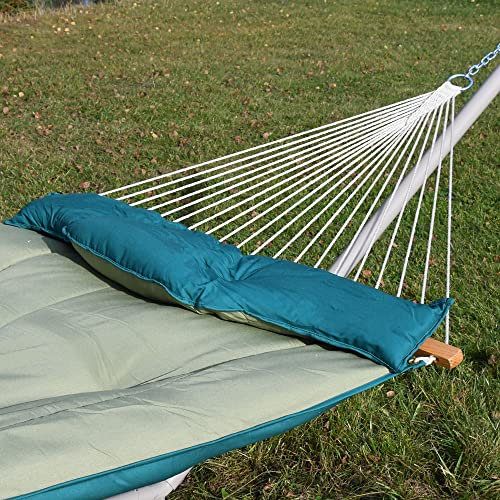 hoplo holzenplotz Kingsize Stabhängematte hellgrün/türkis - gesteppt Olefin