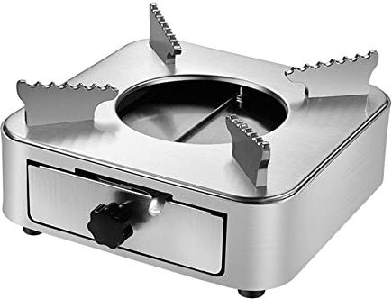 Harilla Mini-Spiritusbrenner Spirituskocher Leichte Brenner Ofen Winddicht für Camping Kochen Outdoor Wandern, Silber