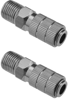 OTOTEC 2PCS Quick Release Airbrush Disconnect Coupling Adapter 1/8 Inch Airbrush Disconnect Fitting Connector for Air Compressor Airbrush Hose