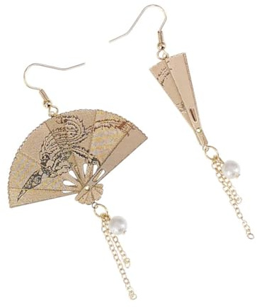 GALPADA Boucles D'oreilles Pendantes Pliables en Alliage Ornement pour Femmes, Style Chinois Rétro, Légères et Élégantes, pour Cérémonie ou Fête, Lot de 2