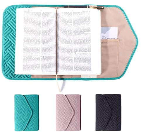 Aplufine Reusable Book Cover with Magnet Closure - Adjustable Book Sleeve for Book Lovers Gift - Book Protector for Paperback -Book Covers for Hardcover - Book Pouch - Book Carrier Teal AM491