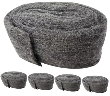Mobestech 5pcs Steel Wool Mesh Garage Door Seal Fill for Rat Hole Filler Wire Wool Rats Mesh