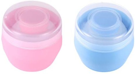 CIMAXIC 2sätze Babypuder Aufbewahrungsbox Einfache Puderquaste Box Talkumpuder Behälter Für Unterwegs Kompakt Und Leicht Für Kompaktpuder Und Losen Puder