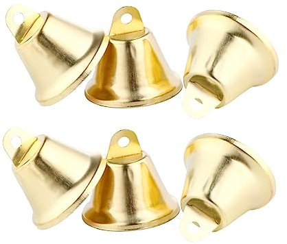 HOOTNEE 20 Stück Packung Goldene Metallglöckchen für Weihnachtsdeko und Hunde Halsbänder