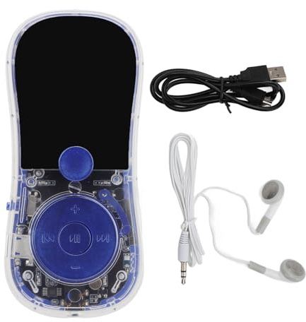 MP3 MP4 Player, Portable Digital Music Player with Bluetooth, Built-in HD Speaker, FM Radio, E-Book Function, Colour Screen, Fingertip Gyroscope, Earphones Included (with 32GB