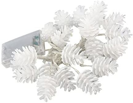 Ciieeo Led Lichterkette Mit Warmen Led Im Zapfen Design Batteriebetrieben Wetterfest Für Innen Und Außen Festliche Dekoration Für Party Und Garten